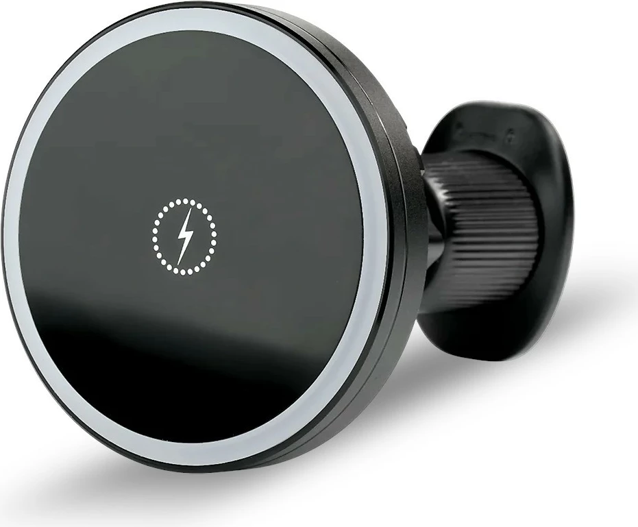 Mbajtës makine magnetik me karikues wireless MagSafe, everActive MC-W15 PRO, 15W, i zi