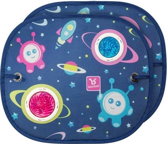 Set mbrojtës dielli për dritare, Benbat Space Collection SS602, 2 copë, blu dekorative