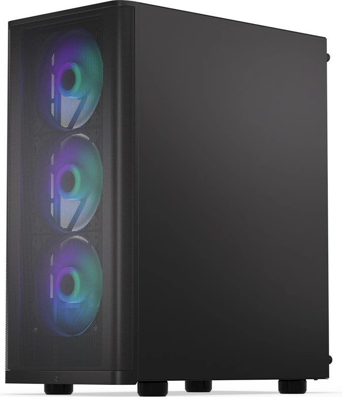 Kasë Endorfy Ventum 200 ARGB, ATX, 4 ventilatorë ARGB, xham i temperuar, e zezë