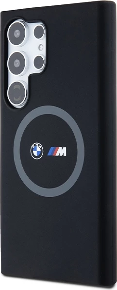 Mbështjellës BMW M Silicone Printed Ring MagSafe për Samsung Galaxy S24 Ultra, i zi
