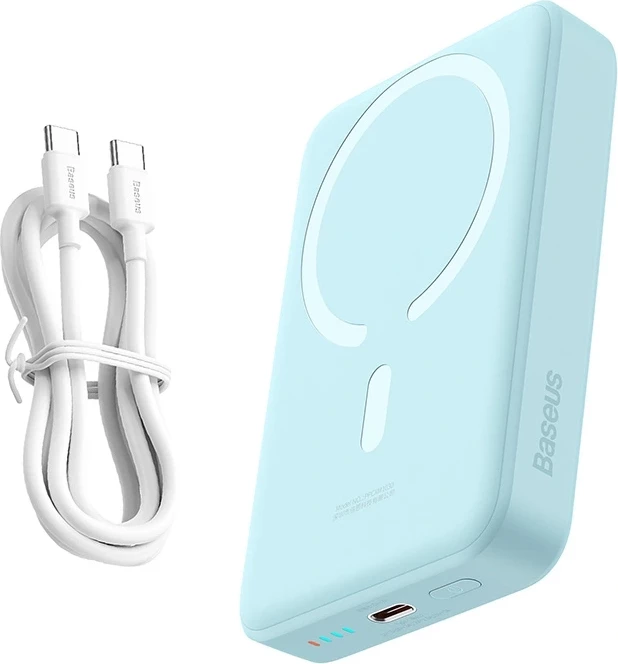 Powerbank Baseus PPCX110203, 10000mAh, 30W, USB-C, wireless, kaltër