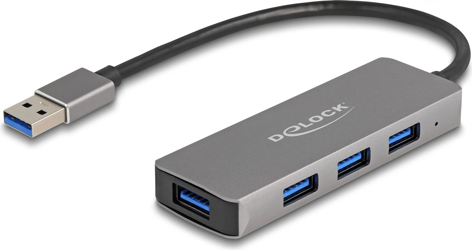 Hub USB 4 Porta DeLOCK, USB 3.2 Gen 1, 5 Gbps, Gri