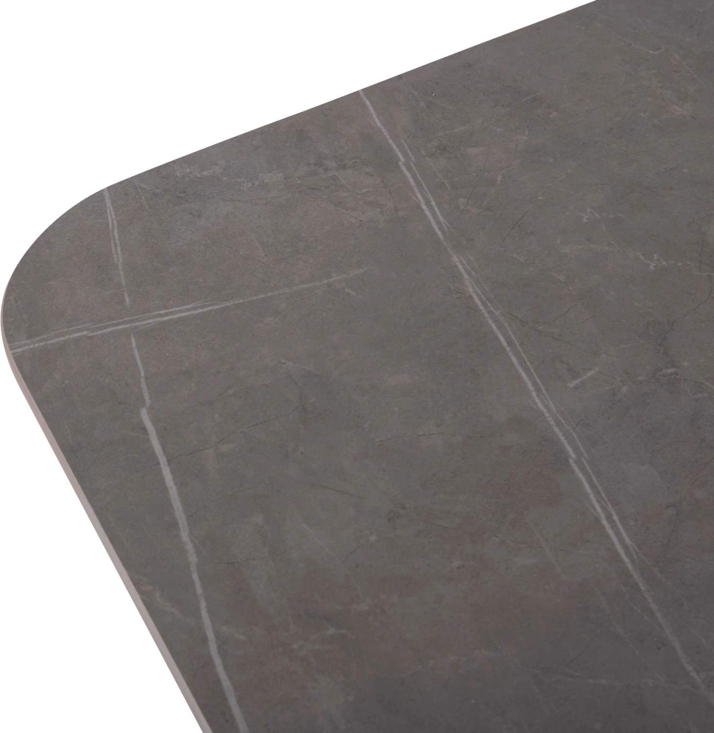 Tavolinë ngrënieje për jashtë, seria Eternity, alumin antracit, sipërfaqe gur sintetik pamje mermeri gri, 240x100x75cm