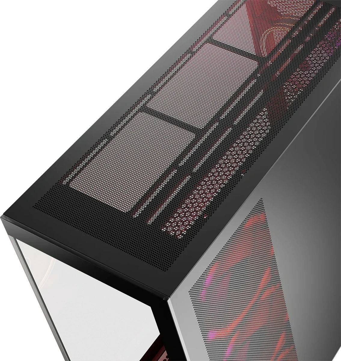 Kasë MODECOM Volcano Space ARGB, Midi Tower, xham i temperuar, e zezë