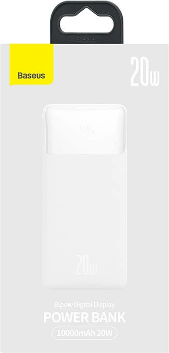 Powerbank Baseus Bipow 10000mAh, 20W, e bardhë