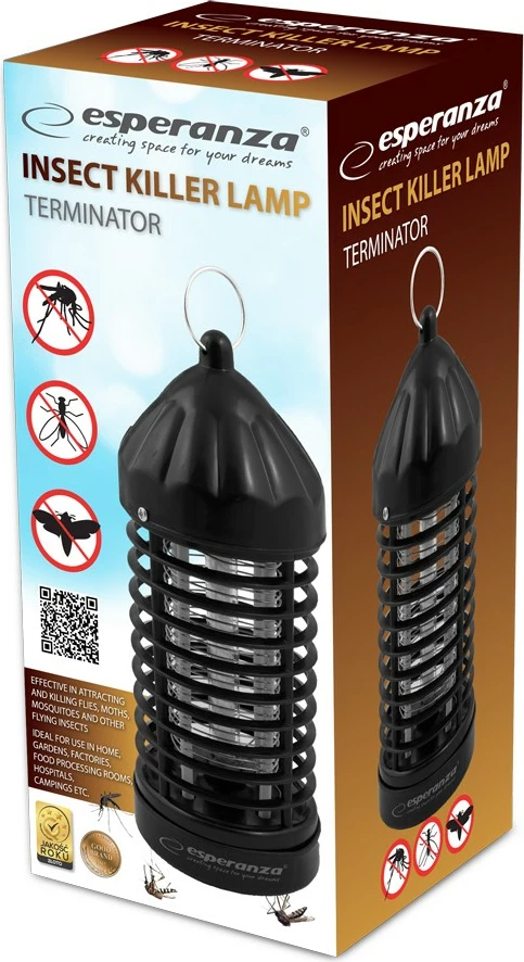 Llambë për insekte Esperanza TERMINATOR II EHQ005, e zezë