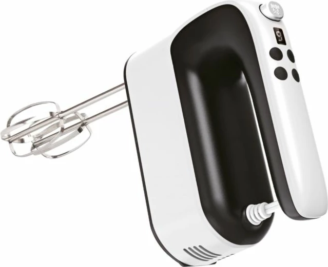 Mikser dore Adler AD4229 9-shpejtësi 600W max me ekran LCD, set 5 aksesorë, bardhë/zi