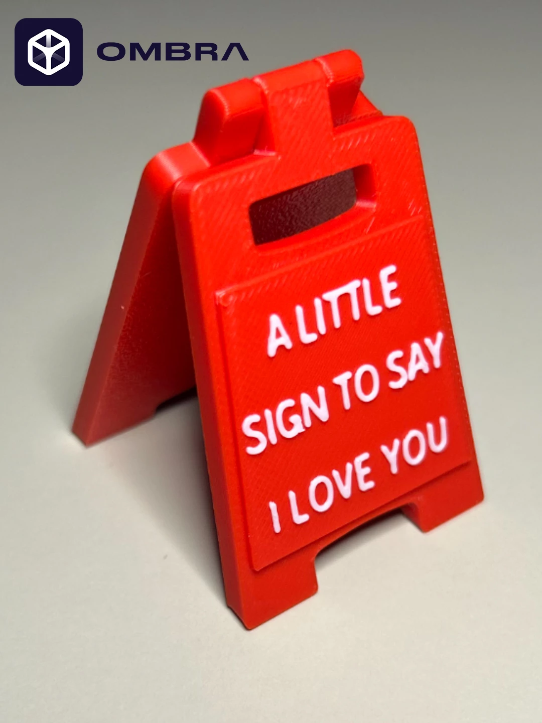 Mini Desk Sign: I love you - e kuqe 