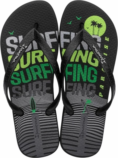 Papuqe meshkuj Ipanema, të zeza dhe të gjelbra