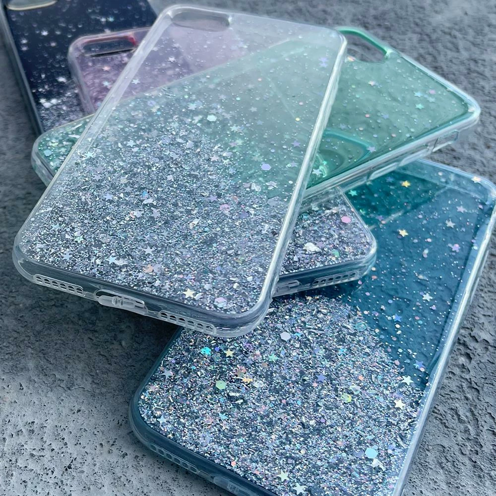 Mbështjellës Wozinsky Star Glitter për Xiaomi Mi 10T Lite, i gjelbër