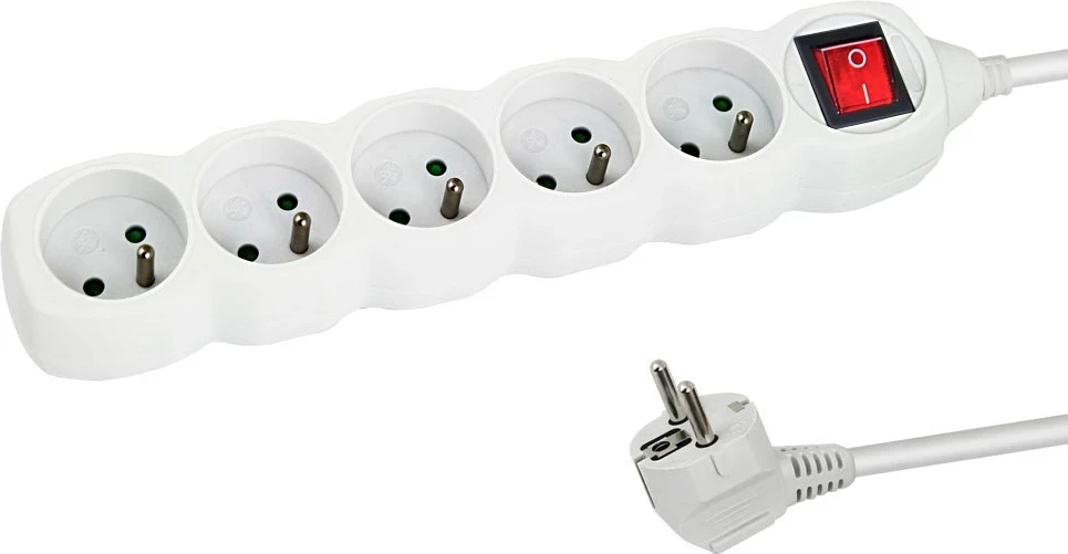 Shtrirës rryme Esperanza ELK214W, 5 porta, 1.5m, Bardhë