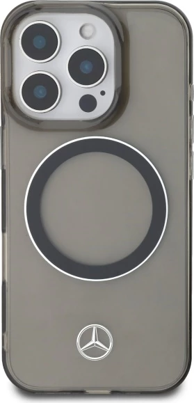 Mbështjellës Mercedes Silver Ring MagSafe për iPhone 16 Pro, Zi