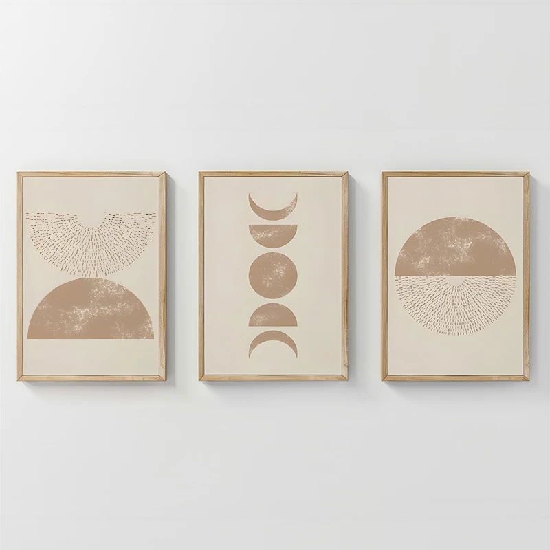 Set pikturash muri në kornizë Kriky triptik, print digjital, shumëngjyrëshe, 33x1.5x48cm