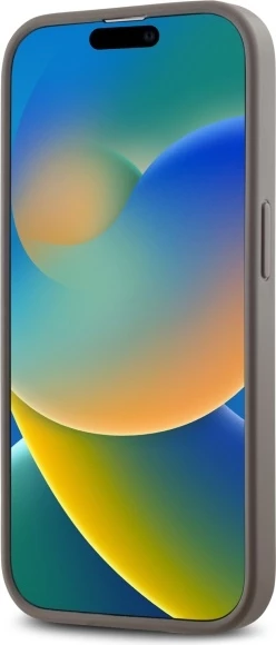 Mbështjellës DKNY Leather Checkered Mono Pattern MagSafe për iPhone 14 Pro, Bezhe