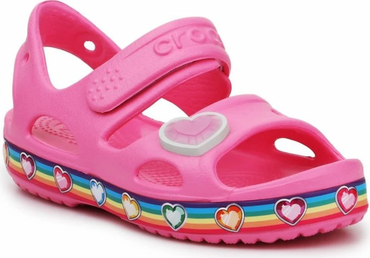 Sandale Crocs Fun Lab Rainbow për vajza, ngjyrë rozë