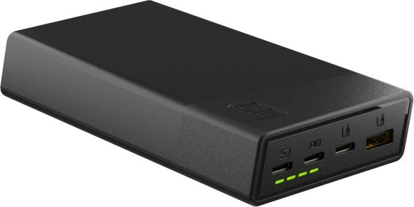 Powerbank Green Cell PowerPlay 20S 20000mAh, 22.5W, 3x USB-C, 1x USB-A, e zezë