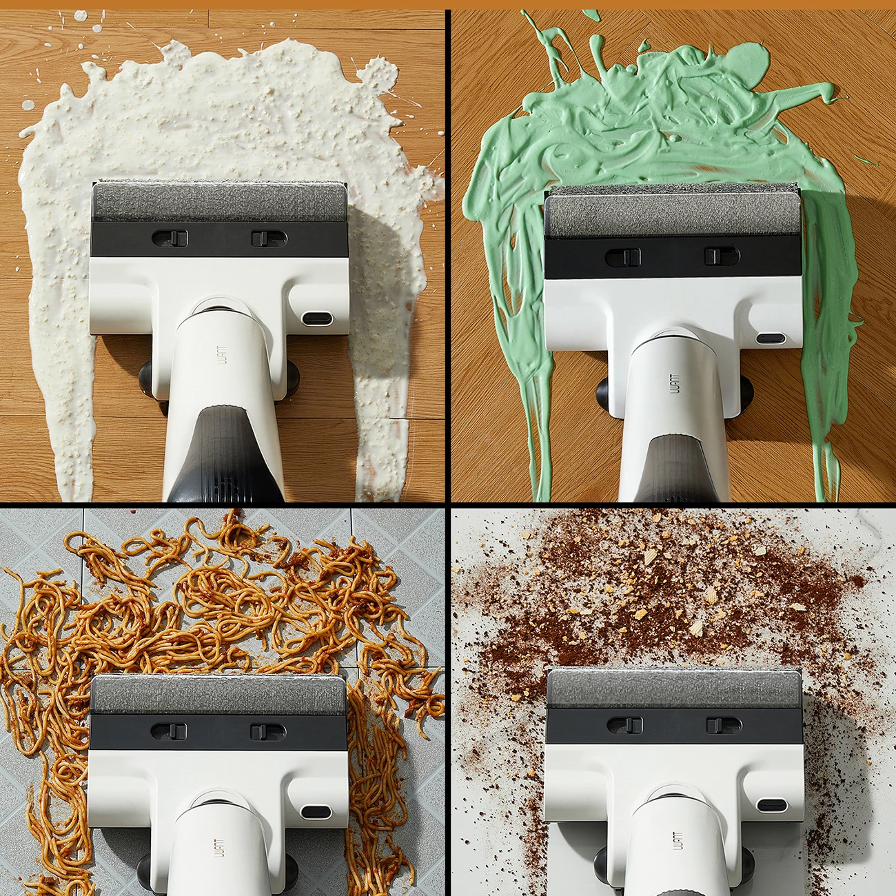 Fshesë elektrike në këmbë UWANT D700 me funksion larjeje dhe stacion karikimi, e bardhë