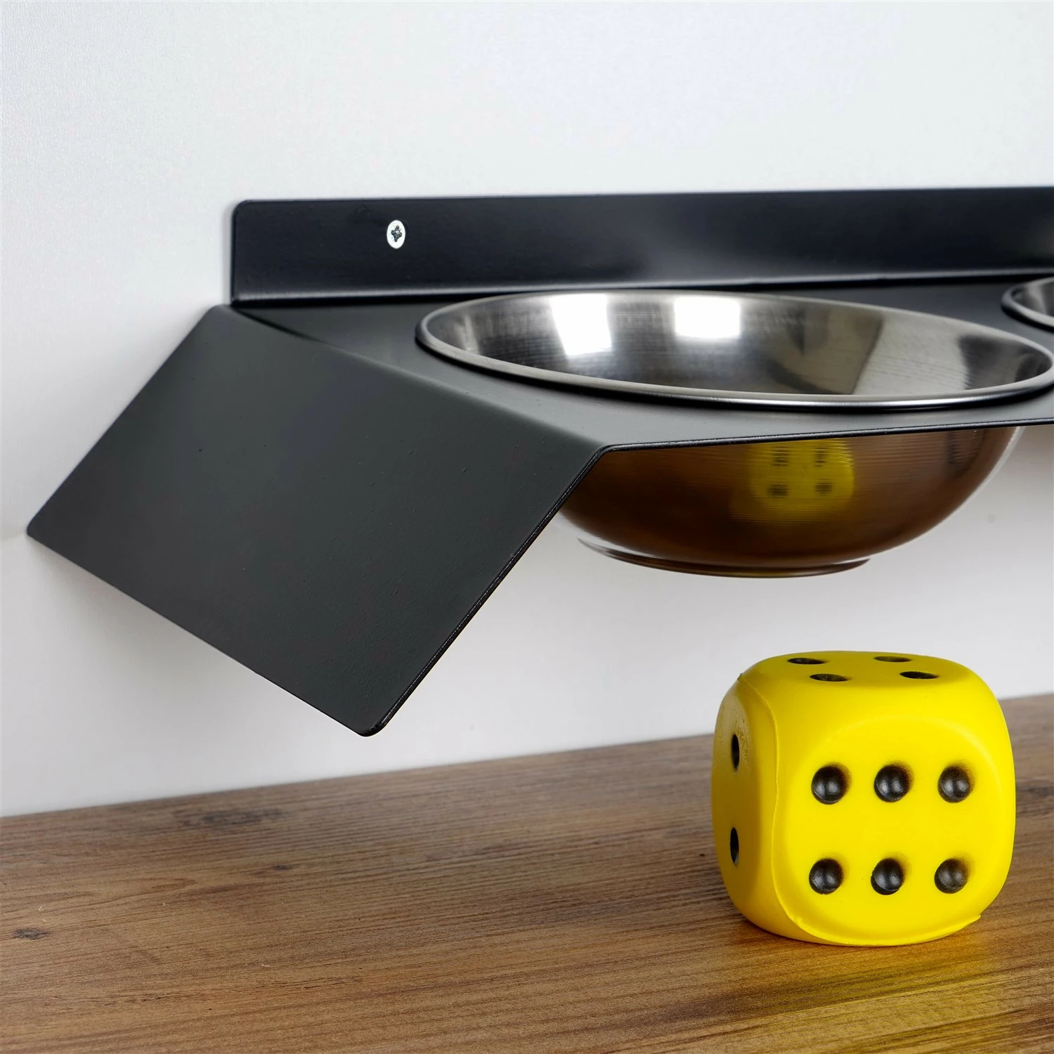 Enë ushqimi për kafshë, metalike, e zezë, Hanah Home Pet018