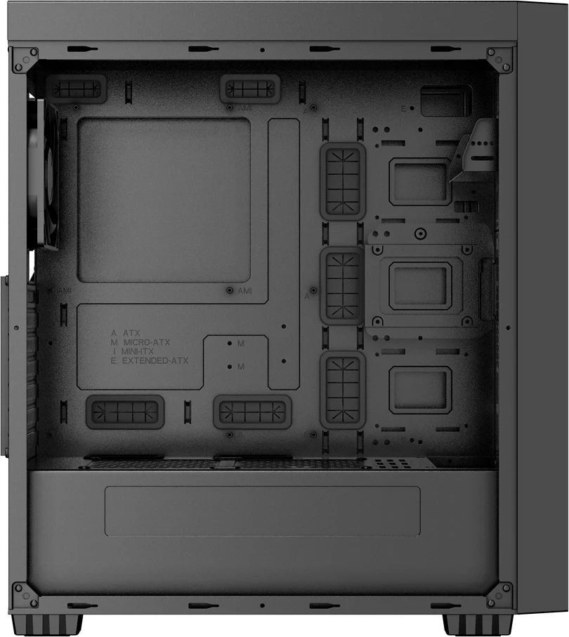 Kasë Kompjuteri GEMBIRD Fornax K500, Midi Tower, e Zezë