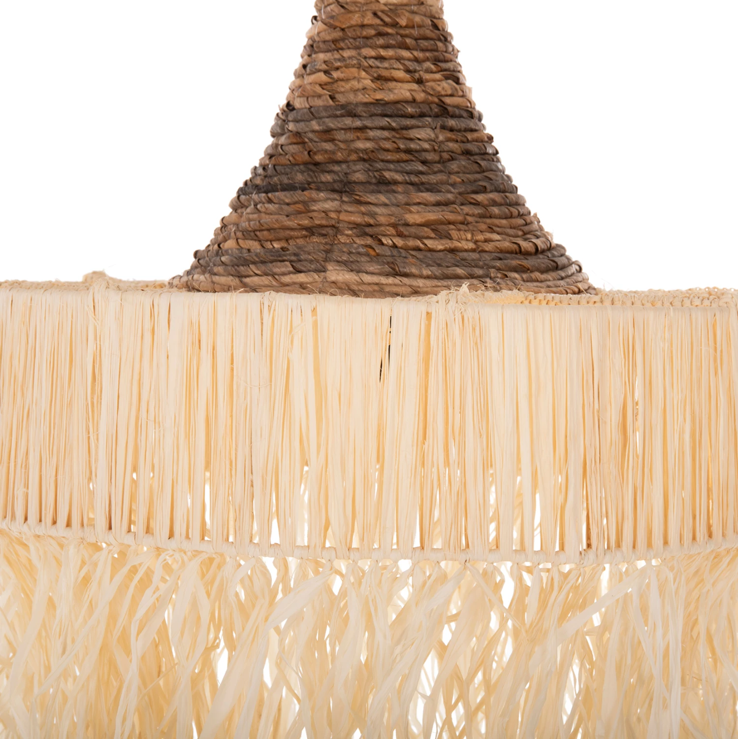 Llambë varëse tavani set FH11922, litar dhe fibra gjethe palme të thara, Φ51Χ155+H cm