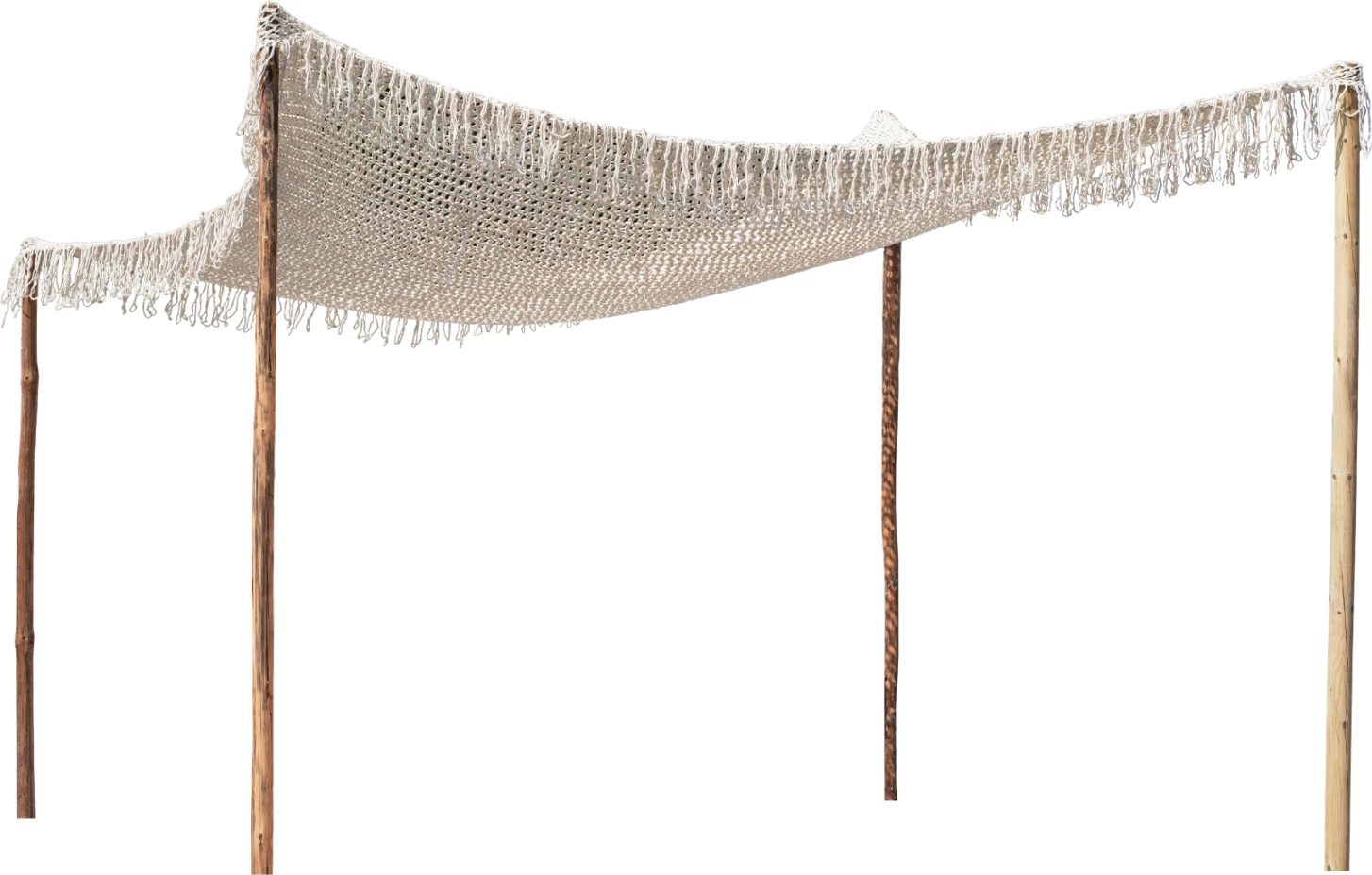 Tendë dielli macrame, ngjyrë bezhë, 300x300cm