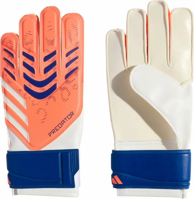 Doreza portieri adidas për fëmijë, të bardha-portokalli