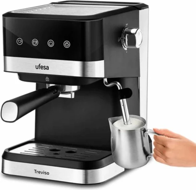 Makinë espresso UFESA Trevisso 71705670 20 bar, e zezë me inoks