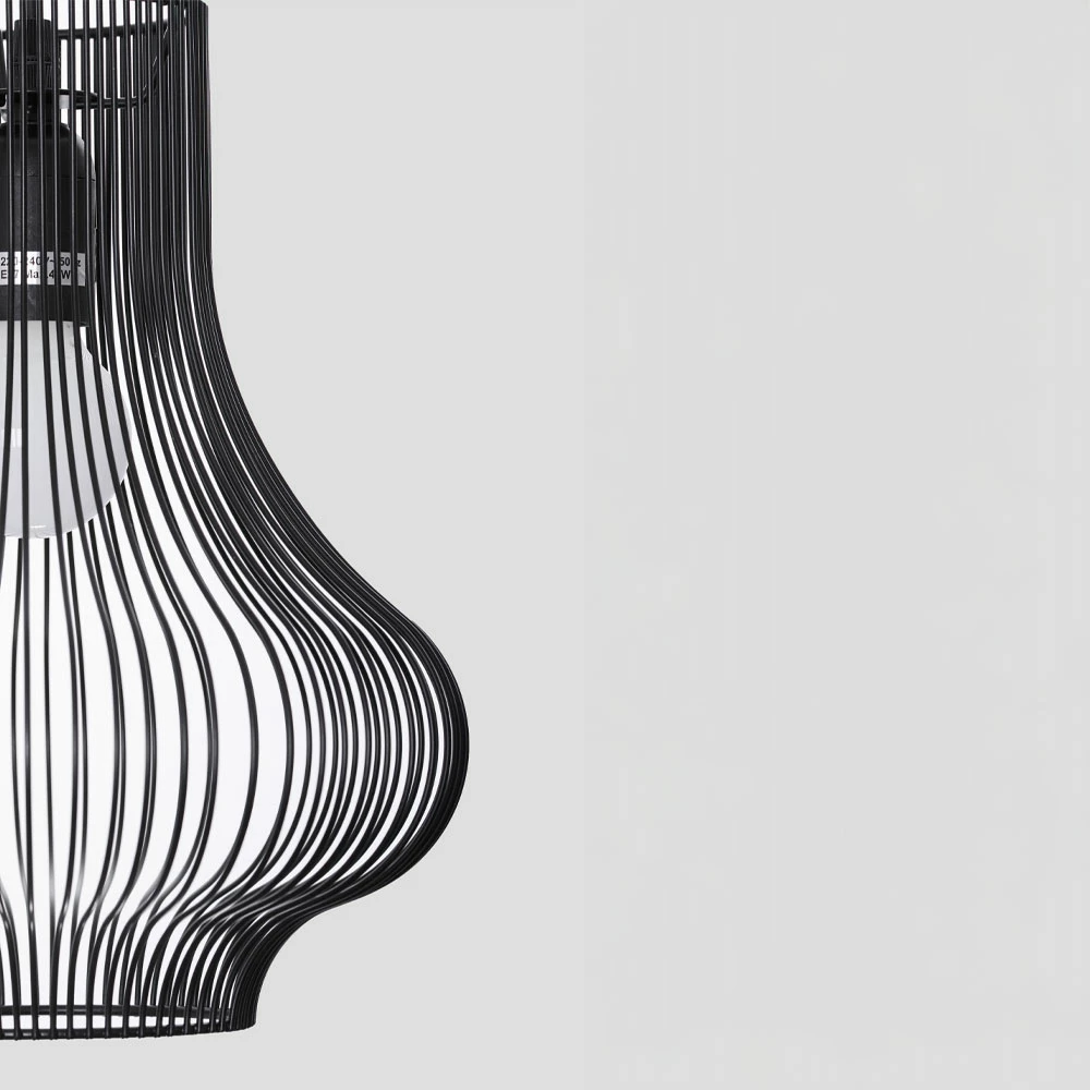 Llambë tavani NOOR, hekur i zi, 25x30.5cm