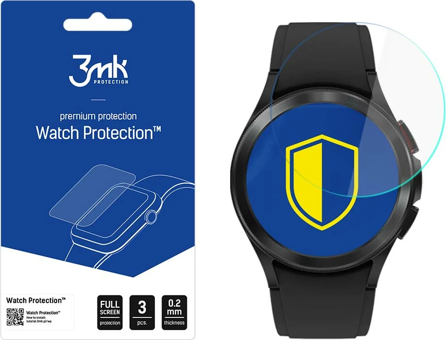 Mbrojtës ekrani për Samsung Galaxy Watch 4 Classic 46mm, 3mk Protection FlexibleGlass Lite, set 3 copë