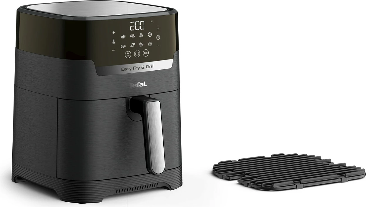 Fritezë me ajër të nxehtë Tefal Easy Fry & Grill EY5058, 4.2 L, e zezë