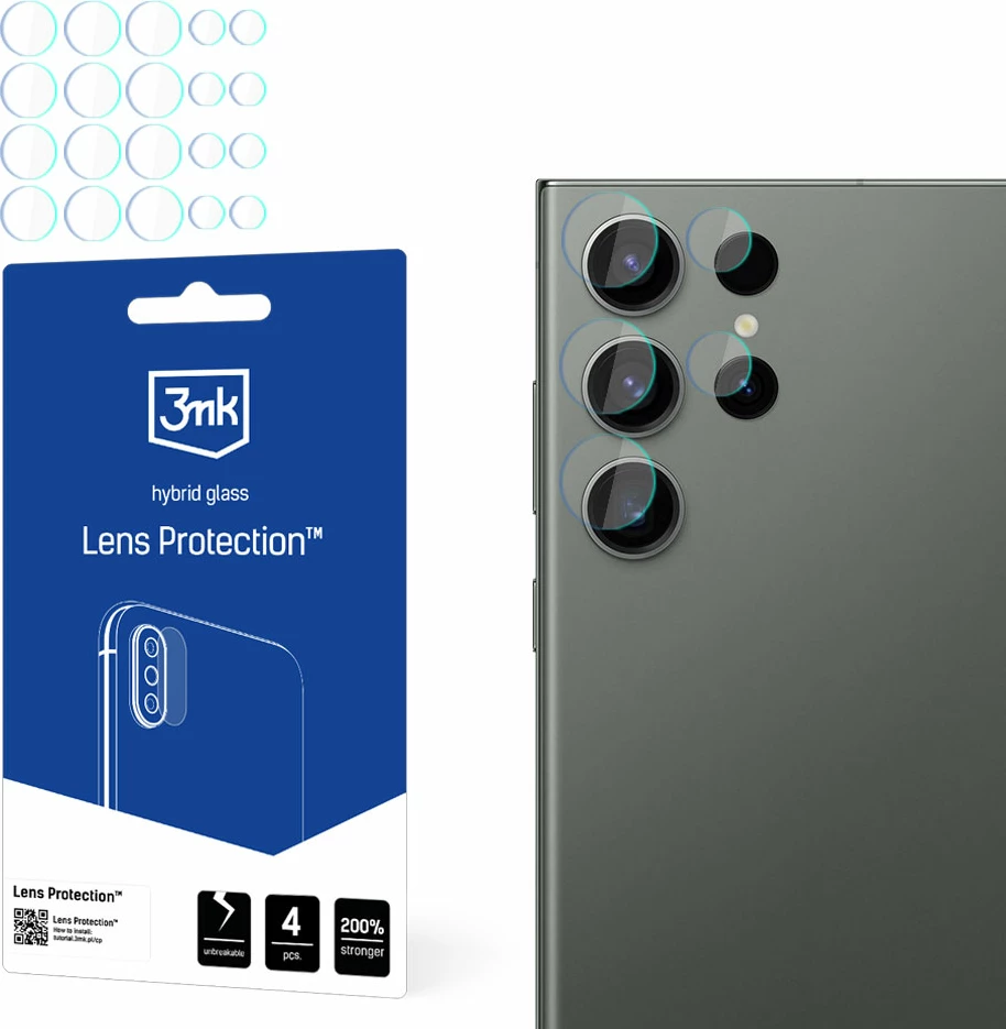 Mbështjellës xhami për kamera 3mk Protection, Samsung Galaxy S24 Ultra, 4 copë