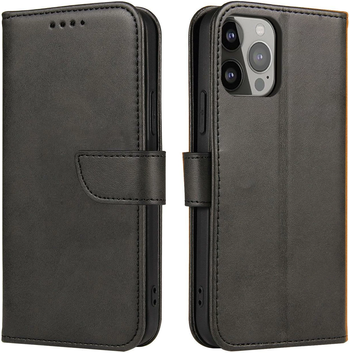 Mbështjellës magnetik për celular Hurtel Magnet Case për Xiaomi 14, me kapak dhe portofol, i zi