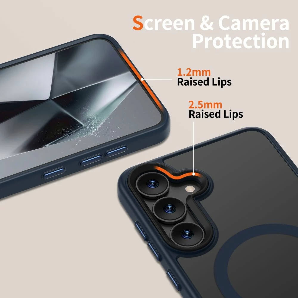 Mbështjellës Tech-Protect MagMat MagSafe për Samsung Galaxy S25, Transparent Blu