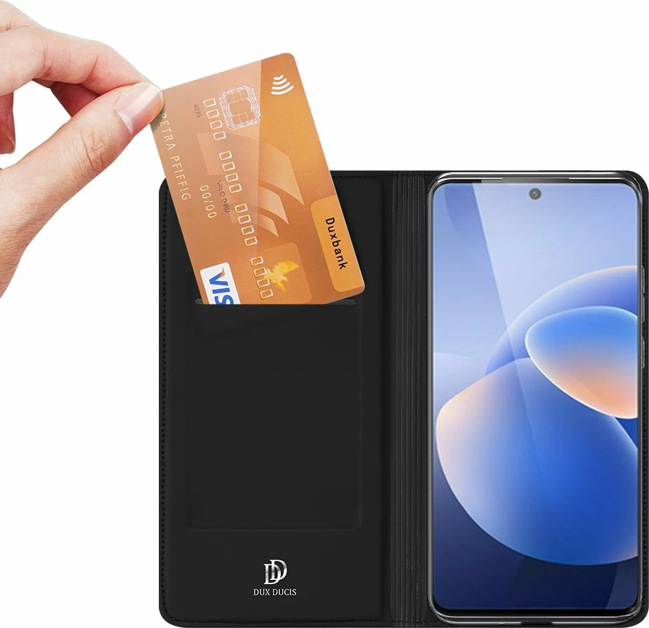 Mbështjellës Dux Ducis Skin Pro Bookcase për Vivo X60, i zi