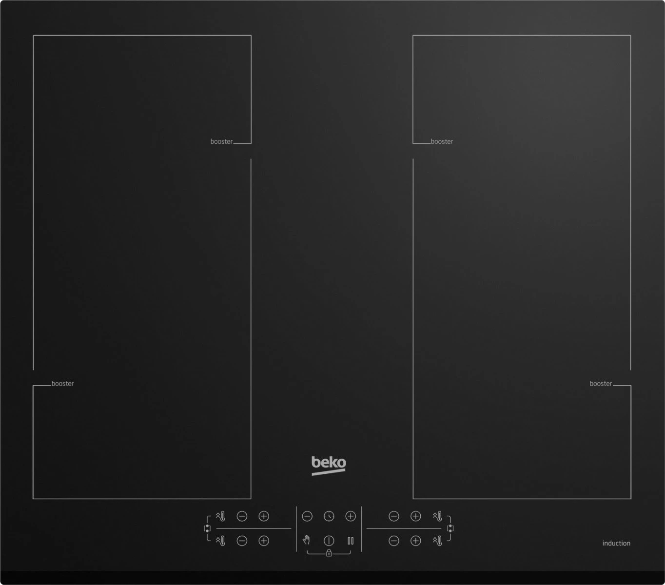 Pjatë induksioni Beko HII64206F2MT, 4 zona, e zezë