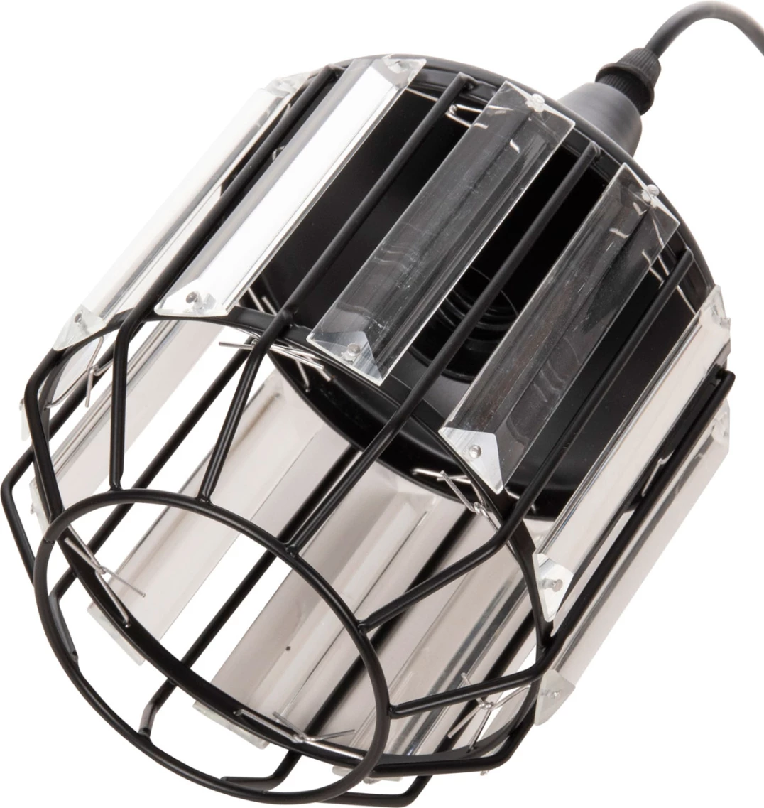 Llambë tavanore varëse, FH4084, 3-drita, metal-xham, Φ14x123H cm