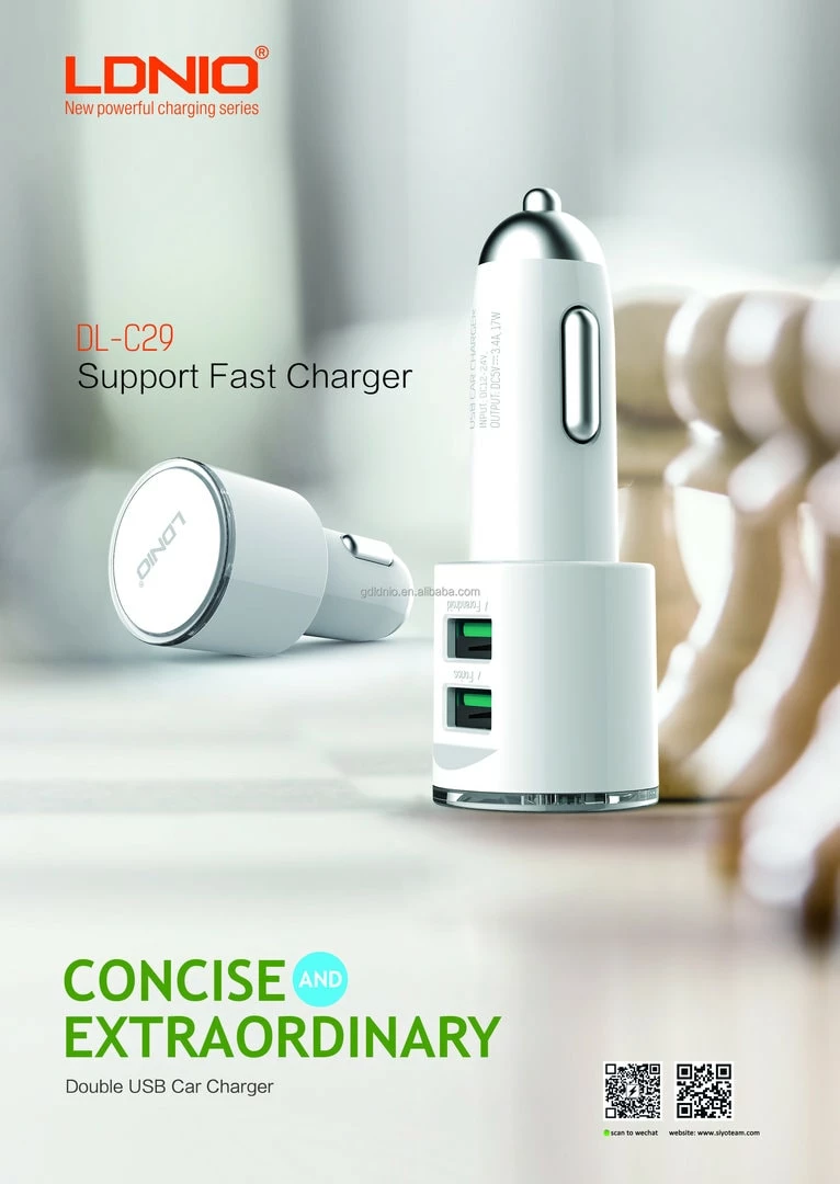 Karikues Për Veturë LDNIO DL-C29 (Bardhë)