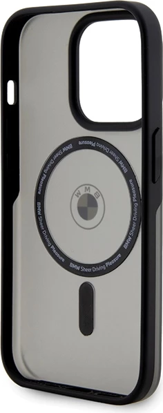 Mbështjellës BMW Signature MagSafe për iPhone 15 Pro, i zi