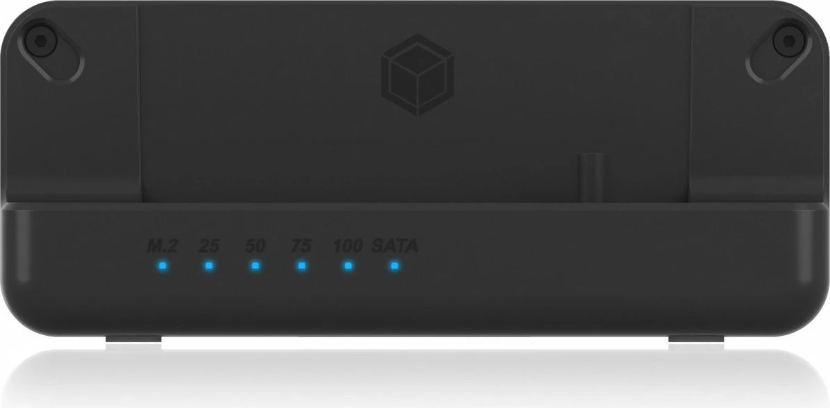 Docking station IcyBox IB-2914MSCL-C31 për SSD/HDD 2.5''/3.5'' dhe M.2 NVMe, e zezë