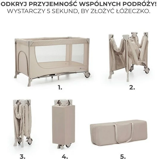 Krevat udhëtimi Kinderkraft Joy 2, bezhë