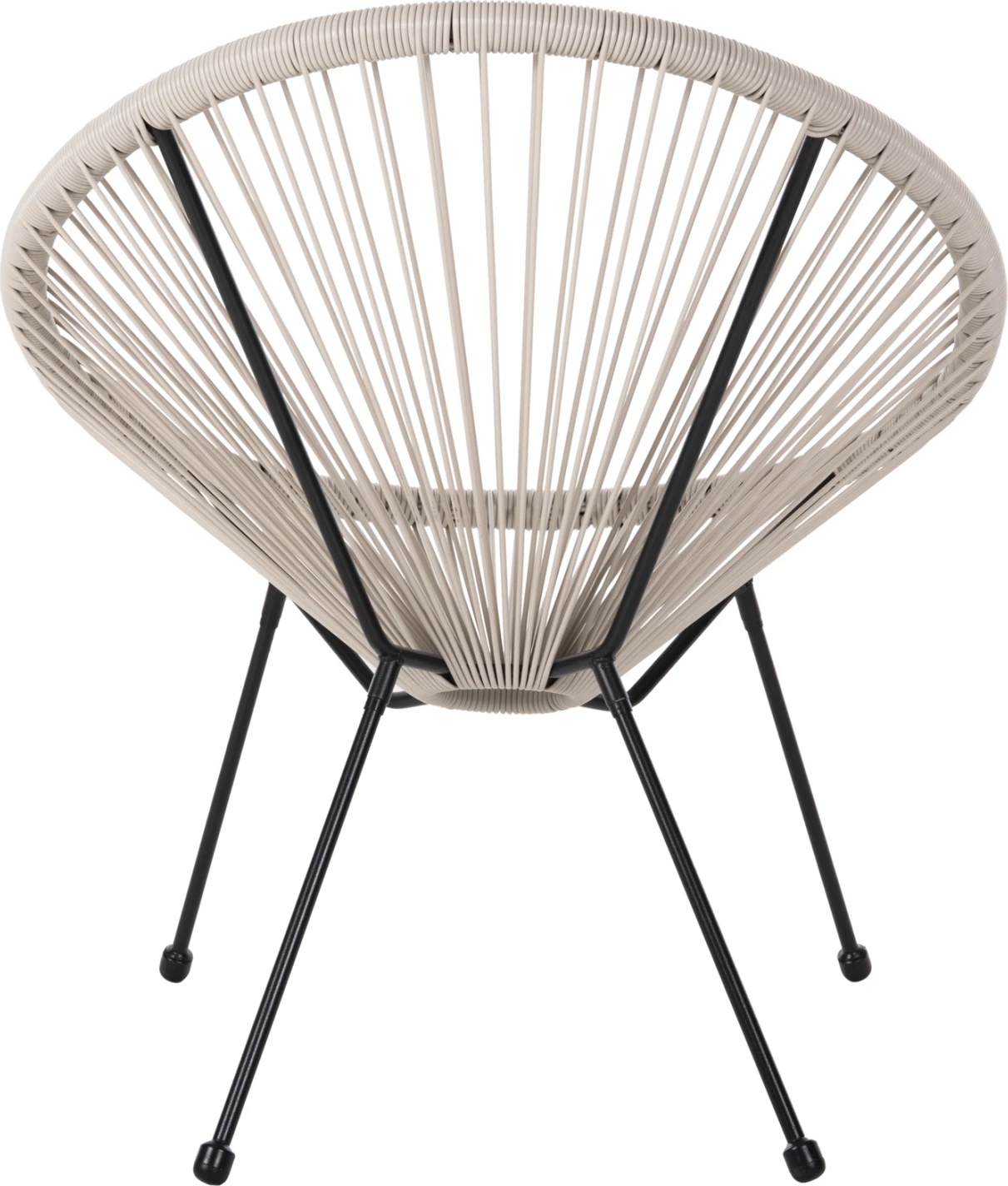 Karrige e jashtme lloj foleje ACAPULCO FH5872.03 metal i zi-ratan sintetik në ecru 71x72x80Hcm