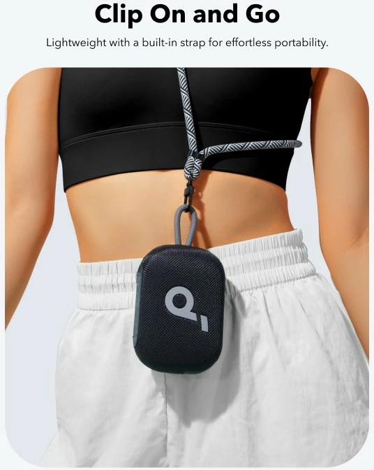 Altoparlant Bluetooth Anker Soundcore Select 4 Go A31X1011, 5W, 20 orë bateri, IP67, i zi