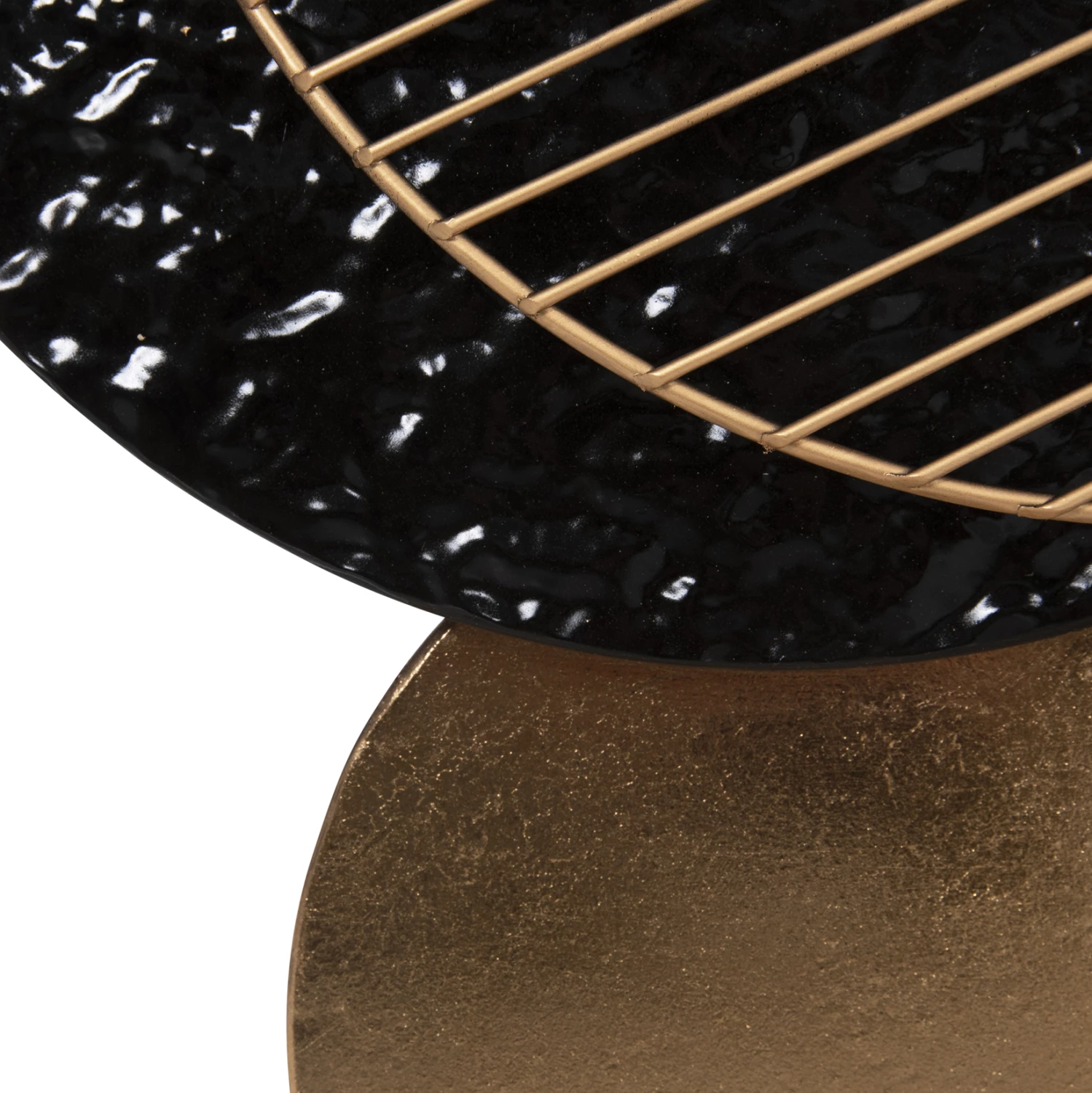 Pasqyrë muri FH4211 metalike, ngjyrë zi-ari, 82x8x52H cm