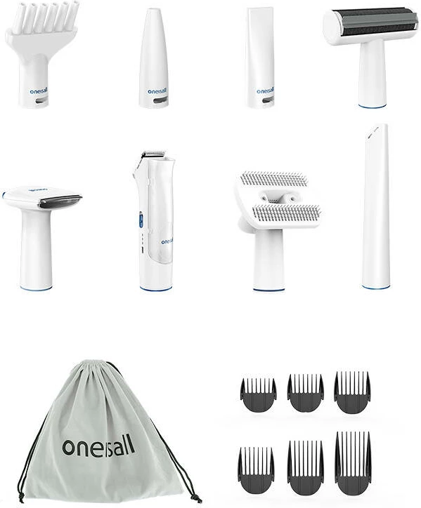 Set për kujdesin e qimeve të kafshëve Oneisall BM1, 2 litra, i bardhë