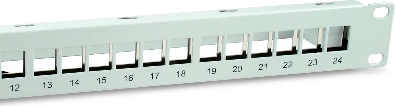 Panel Keystone EQUIP 769326, 24 porta, rack 1U, metal, gri