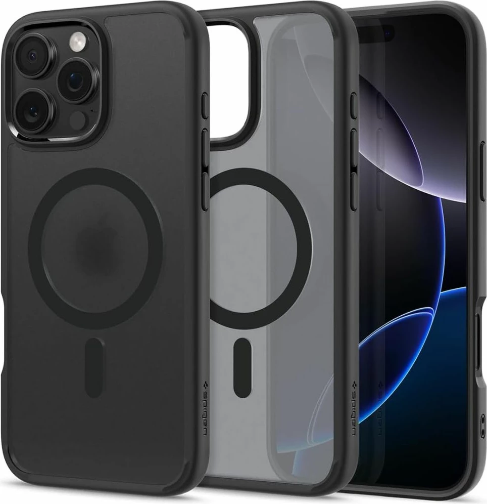 Mbështjellës Spigen Ultra Hybrid Mag për iPhone 16 Pro Max, MagSafe, i zi