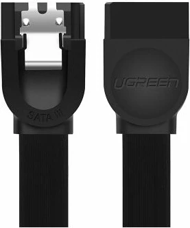 Kabllo SATA 3.0 UGREEN 30796 0.5 m konektor i sheshtë, e zezë, polybag