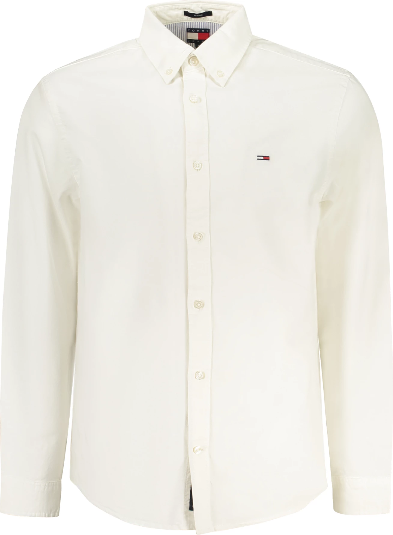 Këmishë me mëngë të gjata Tommy Hilfiger meshkuj, e bardhë