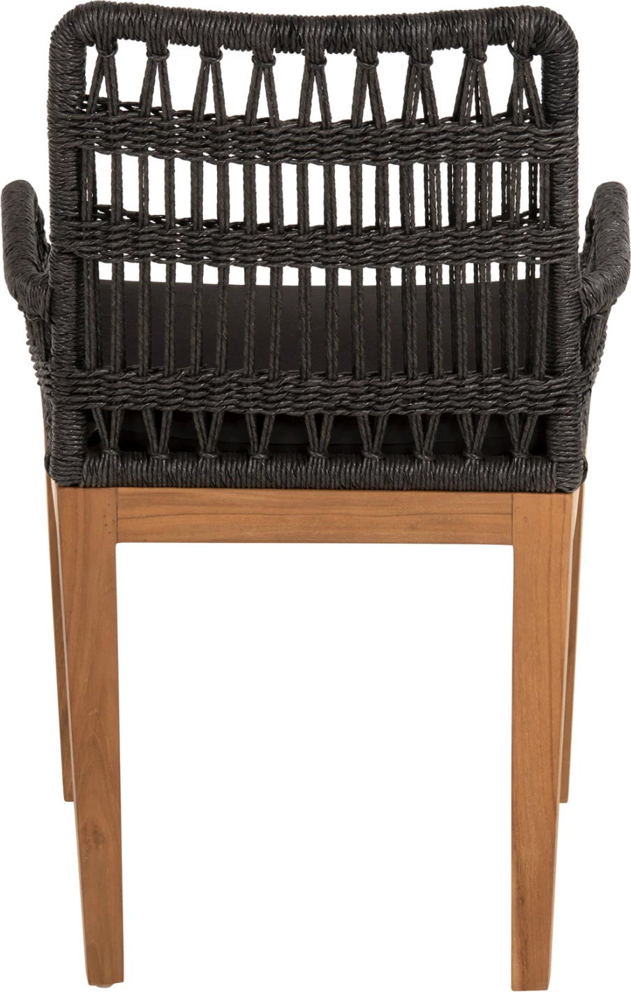 Karrige me krahë Stardom, dru teak, ngjyrë mjaltë, litar i zi, FH9760.03, 57x65x83cm