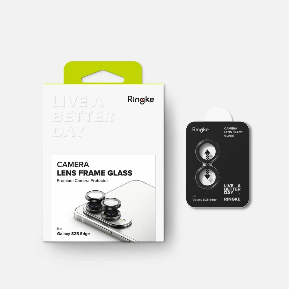 Mbrojtës xhami për kamerë Ringke për Samsung Galaxy S25 Edge, Transparent, 2 copë
